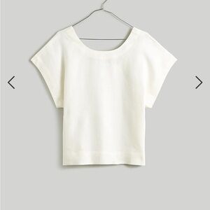 Madewell 100% Linen Square-Back Crewneck Top